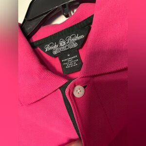 Brooks Brothers Country Club Polo Shirt Mens Medium Pink Performance Knit Golf